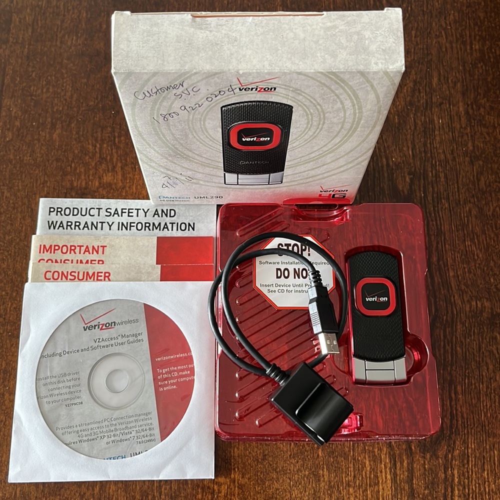 Verizon wireless pan-tech UML 290VW 4G USB modem
